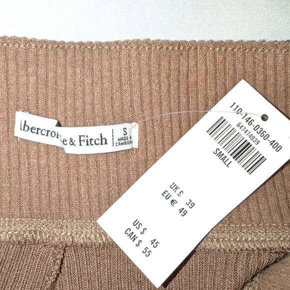 NWT Abercrombie & Fitch | Ribbed Lounge Leggings in Tan | Size Small - Picture 6 of 15